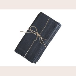 Chic Antique Stofserviet med revet kant, kul, st med 4 stk