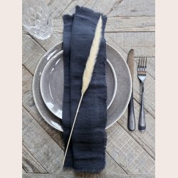 Chic Antique Stofserviet med revet kant, kul, st med 4 stk