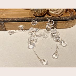 LaVida Deko blad med klare perler