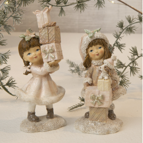 Piger med gaver st med 2 stk