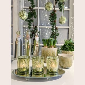 LaVida fyrfadsglas grn