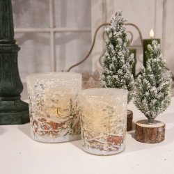 La Vida Fyrfadsglas frosted stor