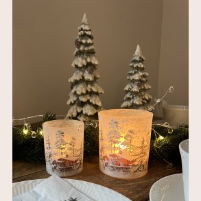 La Vida Fyrfadsglas frosted stor