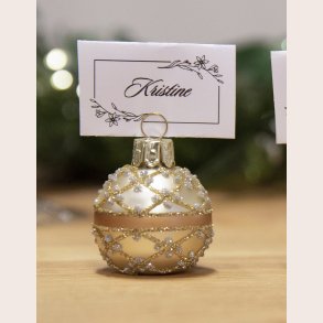 La Vida Julekugle til bordkort Guld 6 stk i ske