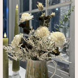 La Vida Kunstig blomst 3 grene, 3 blomster Hvid