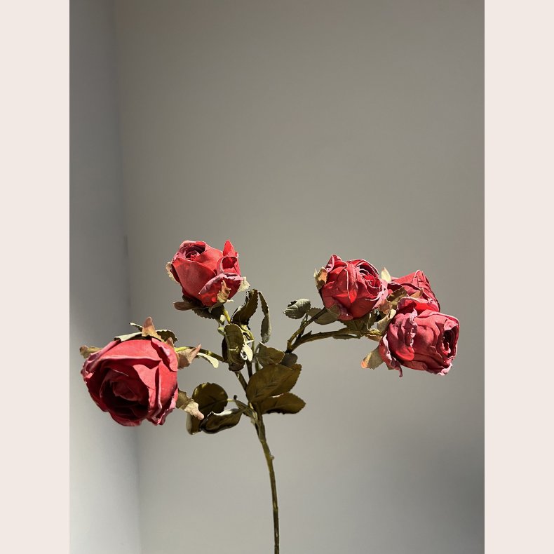 La Vida Kunstig blomst 3 grene, 5 blomster R�d