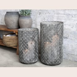 Chic Antique hurricane med mnster lille