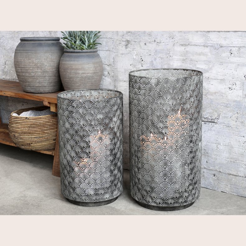 Chic Antique hurricane med mnster stor