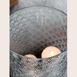 Chic Antique hurricane med mnster stor