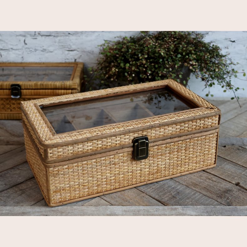 Chic Antique Boks i bambusflet med 4 rum
