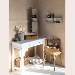 Chic Antique Boks i bambusflet med 4 rum