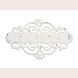 Chic Antique Welcome skilt antik creme