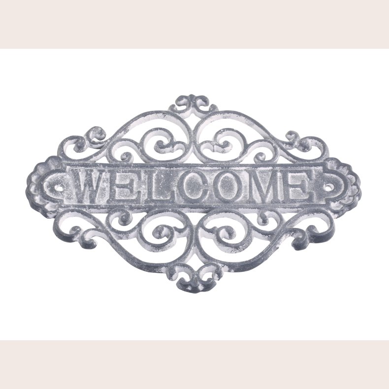 Chic Antique Welcome skilt antik gr