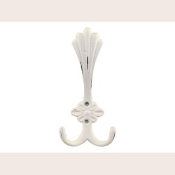 Chic Antique Knage med 2 kroge antik hvid