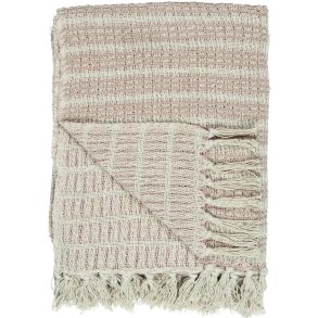 Ib Laursen Plaid Creme/malva stribemnster