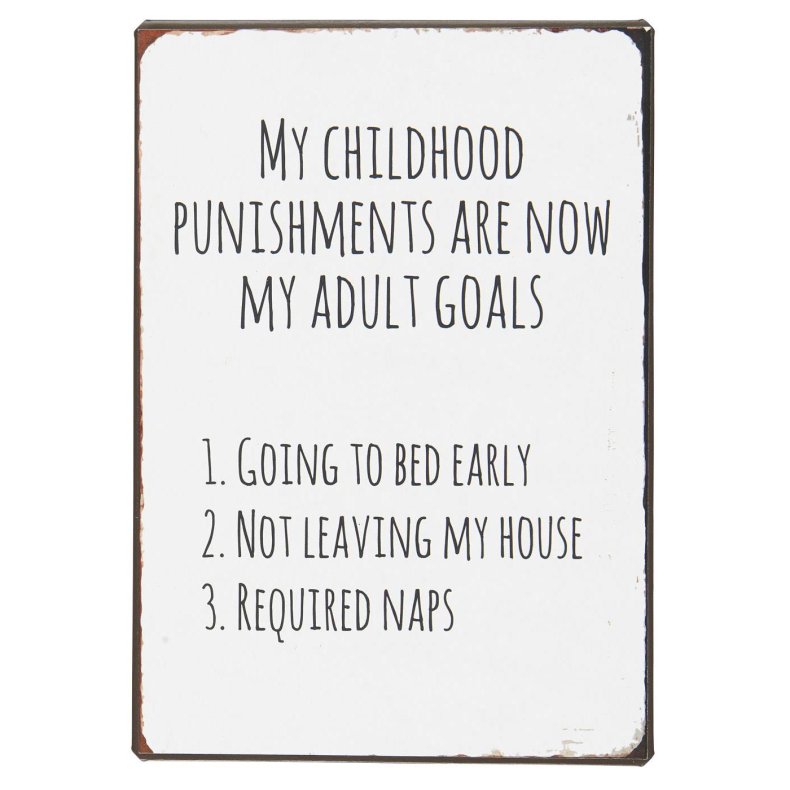 Ib Laursen Metalskilt "My childhood...."