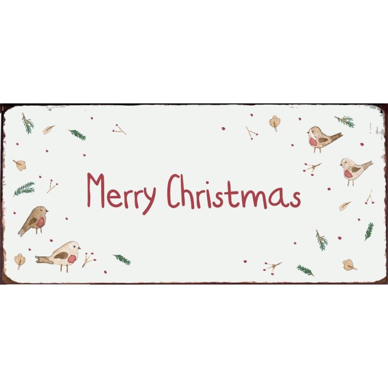 Ib Laursen Metalskilt Merry Christmas