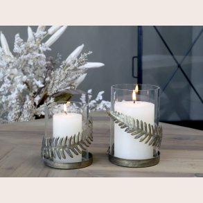 Chic Antique Fyrfadsstager med blad st med 2 stk