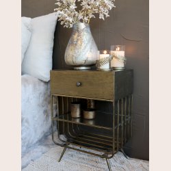 Chic Antique Fyrfadsstager med blad st med 2 stk