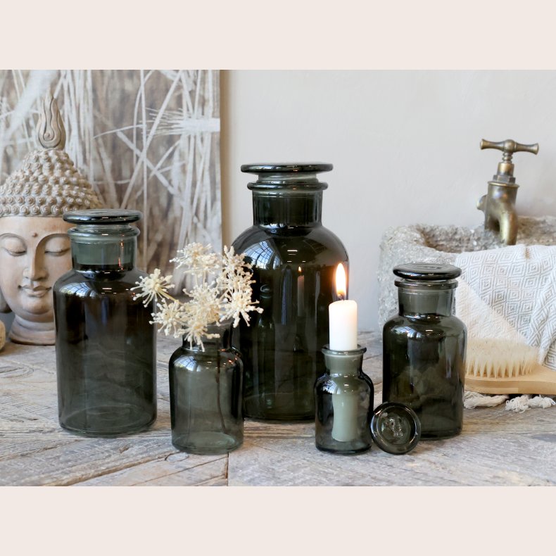 Chic Antique Apotekerglas kul st med 5 stk