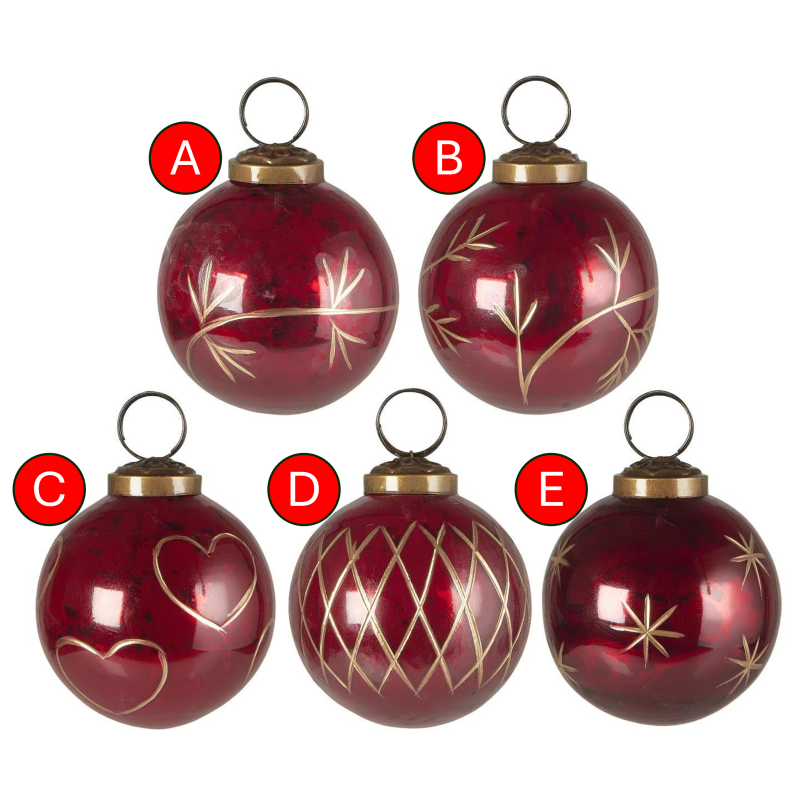 Ib Laursen Julekugle rd mellem