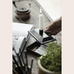 Ib Laursen �ske med lysestage rustlook