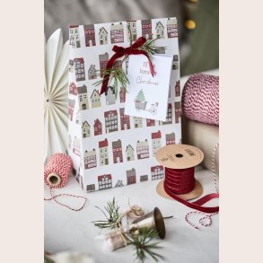 Klodsbundspose juleby stor