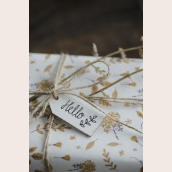 10 stk Pakkepynt tr� hvid