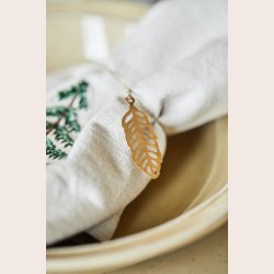 Ib Laursen Vedhng blad m/wire messing