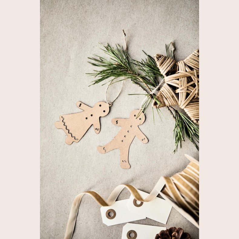 Ib Laursen Papirklip peberkagefigur 2 ass pige/dreng