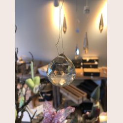 Krystal med ophng, rund