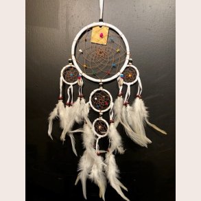 Drmmefanger 5 ringe Hvid