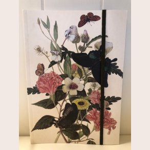 Notesbog sommerfugle og blomster