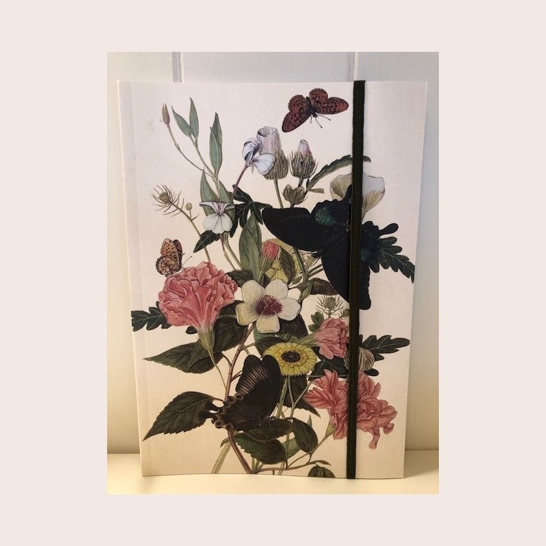 Notesbog sommerfugle og blomster