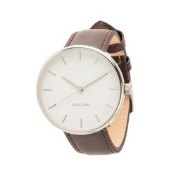 Karlsson armbndsur Minimal stl/hvid