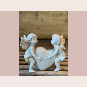 La Vida Engle med hjerte, antik hvid